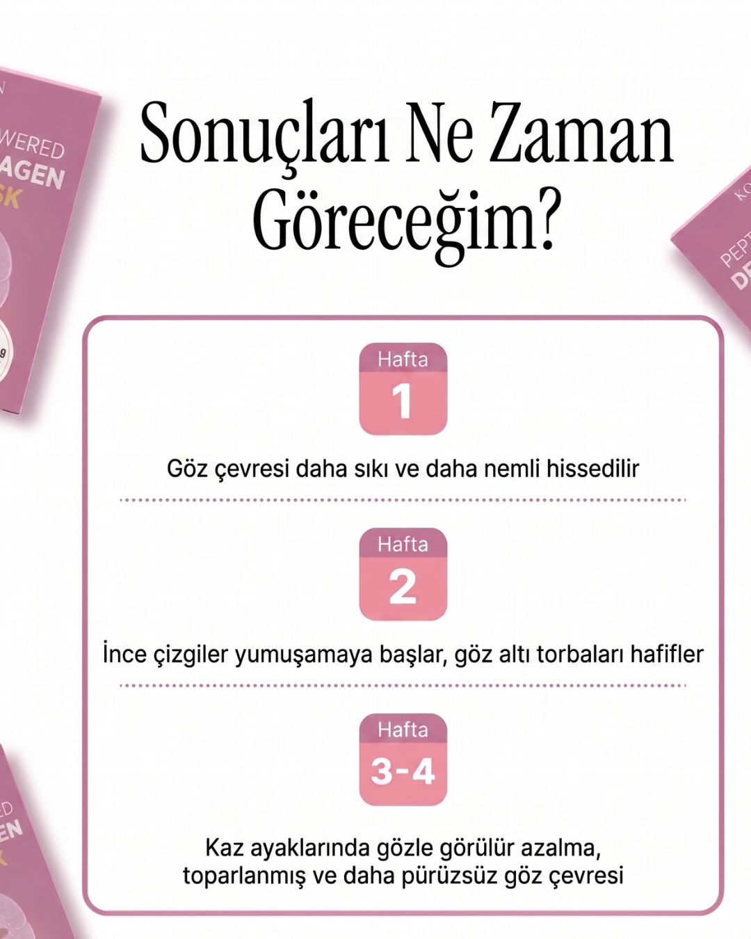 Kore Peptit-8 Destekli Derin Kolajen Göz Maskesi